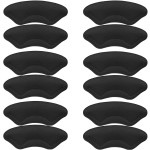 Comfowner 6 Pairs Heel Cushion Pads for Shoes Too Big, Shoe Grips Liners Heel Protectors for Loose Shoes, Heel Pain, Blisters and Rubbing, Anti Slip Shoe Filler Make Shoes Fit Tighter(Black)