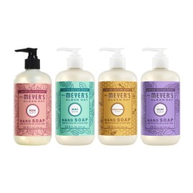 Mrs. MEYER\'S CLEAN DAY Liquid Hand Soap Variety Pack 12.5 OZ Each, 3 Count (Geranium + Honeysuckle + Rosemary)