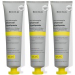 Boka Fluoride Free Toothpaste, Nano Hydroxyapatite Toothpaste, Appropriate for Sensitive Teeth - for Adult, Kids Oral Care - Charcoal Yuzu Mint Flavor, 4 Fl Oz 3Pk US Manufactured