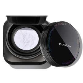 CARSLAN 1.0 Soft Focus Loose Setting Powder, Waterproof, Matte, Oil Control, Shine Free, Talc-Free Face Powder Makeup, 24H Longwear Finishing Powder, 01 Blue Purple