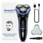 SweetLF Electric Razor for Men, IPX7 Waterproof, Wet & Dry Shaving, Pop-up Trimmer, Type C Rechargeable, Corded & Cordless, Father\'s Day Gift