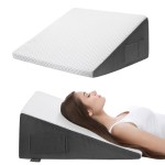 Cozymaker 12 Bed Wedge Pillow for Sleeping After Surgery, Back Support, Leg Elevation, Gerd Acid Reflux, Relief Neck Pain, Sleep Apnea, Snoring, Cooling Memory Foam Triangle Incline Wedge