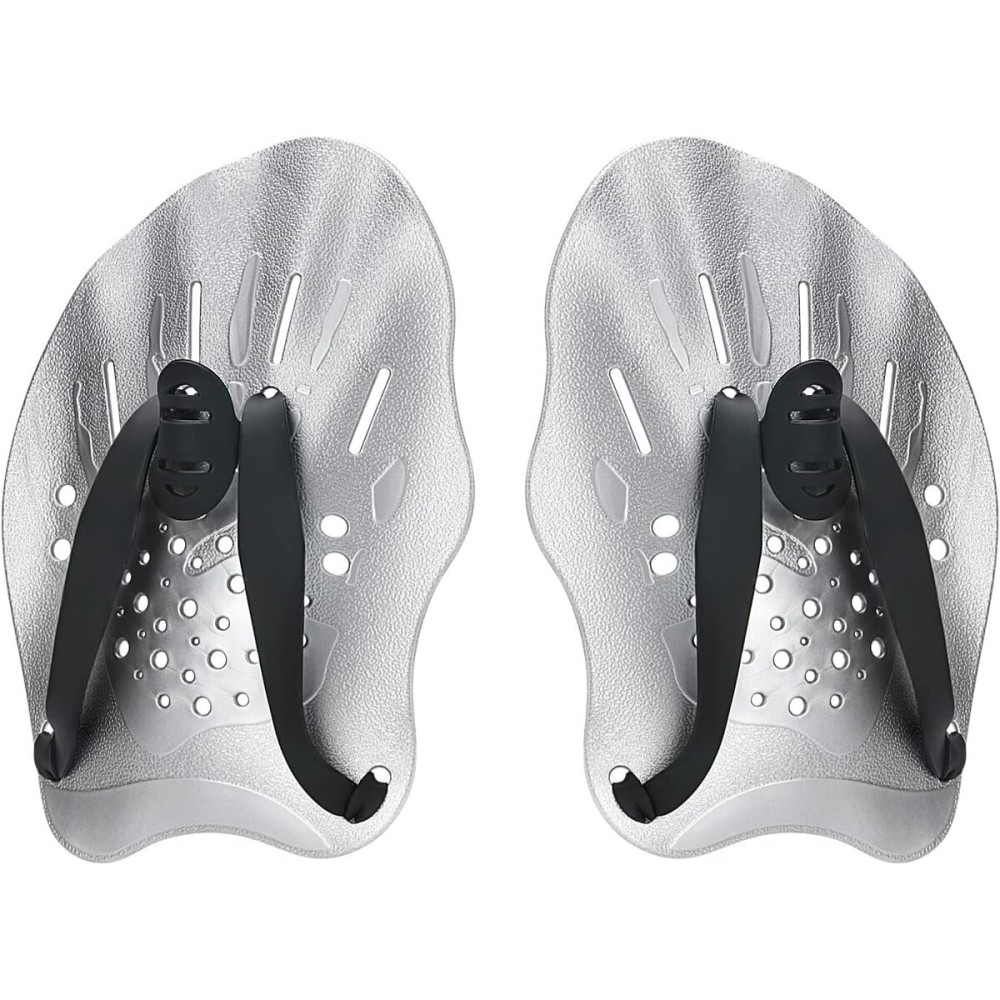 Contour Swim Paddles Hand, Swim Training Hand Paddles with Adjustable Straps, Swimming Hand Paddles for Women and Men