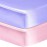 GUNTAIL 2 Pack Satin Soft Crib Sheet for Baby with Sensitive Hair Silky Baby Mattress Sheet Pink and Violet Unisex 52x28x8 Fitted Sheets