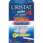 URISTAT Ultra UTI Relief Pack, 1 UTI Test Strip & 12 Pain Relief Tablets (Pack of 2)