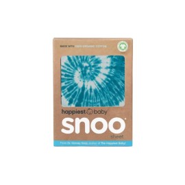 Happiest Baby SNOO Bassinet Fitted Sheet - 100% Organic Cotton Nursery Bedding - Fits SNOO Sleeper Crib Mattress (Tie Dye Blue)