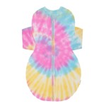 Happiest Baby SNOO Sleep Sack - 100% Organic Cotton Baby Swaddle Blanket - Doctor Designed Promotes Healthy Hip Development (Tie Dye Rainbow, Medium)