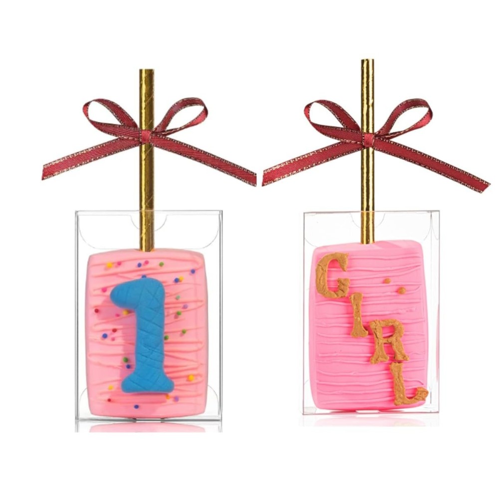 RomanticBaking 100 Pack 3.5x 2.4x 1.38 Clear Rice Krispie Treat Boxes with Hole for Cakesickle,Small Macaron,Candy,Treat Boxes Graduation Bab Show Party Favors Box