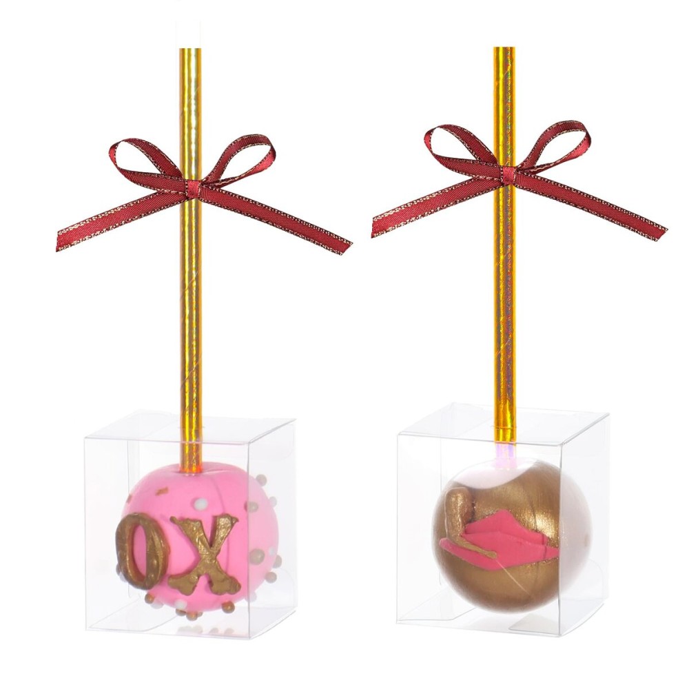 RomanticBaking 150 Pack 1 3/4 x1 3/4x2Clear Cake Pop Boxes with Holes - Chocolate Truffle & Gift Boxes for Parties, Weddings & Birthdays