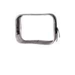 Buminee Clear Pouch Small, 6.6x2.3x4.7 Size TSA Approved Toiletry Bag, Travel Bags for Toiletries, Cosmetic Bag for Women and Men - 1 Pack Black