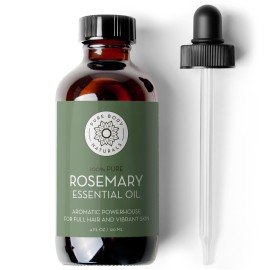Pure Body Naturals - 100% Pure Rosemary Essential Oil, Steam-Distilled for Aromatherapy, Scalp Massage & DIY Blends, 4 fl oz