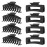 Black Hair Clips for Women -8 Pack 4.3 Inch Large Matte Banana Claw Clips for Women Thin Thick Curly Hair, Big Strong Hold jaw
