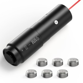Feyachi Bore Sighting Laser 9mm Red Dot Laser Boresighter for Handgun Pistol with Tail Switch Included