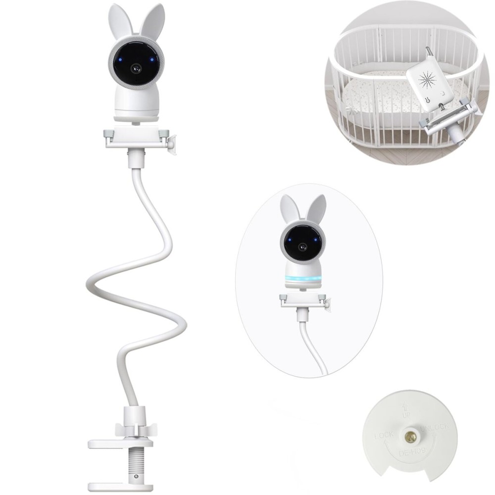 Derebir Baby Cameras Mount Flexible Baby Monitor Holder Stand Shelf Only Compatible with ARENTI 2K Alnanny A4 Baby Monitor,Any Baby Cameras with 1/4 Screw Stan(33.7 inch/Camera Not Included)