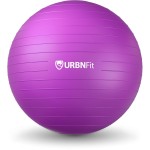 URBNFit Exercise Ball - Yoga Ball in Multiple Sizes for Yoga, Pilates, Pregnancy, Stability - Anti-Burst Swiss Balance Ball w/Quick Pump - Office Ball Chair for Home and Gym - 30 Inch - Purple