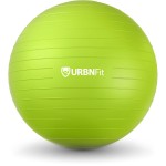 URBNFit Exercise Ball - Yoga Ball in Multiple Sizes for Yoga, Pilates, Pregnancy, Stability - Anti-Burst Swiss Balance Ball w/Quick Pump - Office Ball Chair for Home and Gym - 30 Inch - Green