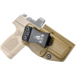 CYA Supply Co. Base Optics Ready (Flat Dark Earth) Inside Waistband Holster Concealed Carry IWB Veteran Owned Company Fits FN Reflex