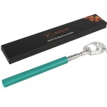 WOVTE Back Scratcher, Bear Claw Telescopic Back Scratcher Stainless Steel Back Massager, Back Scratcher for Men Women Gifts for Men Stocking Stuffers for Men Women Mens Gifts(Green)