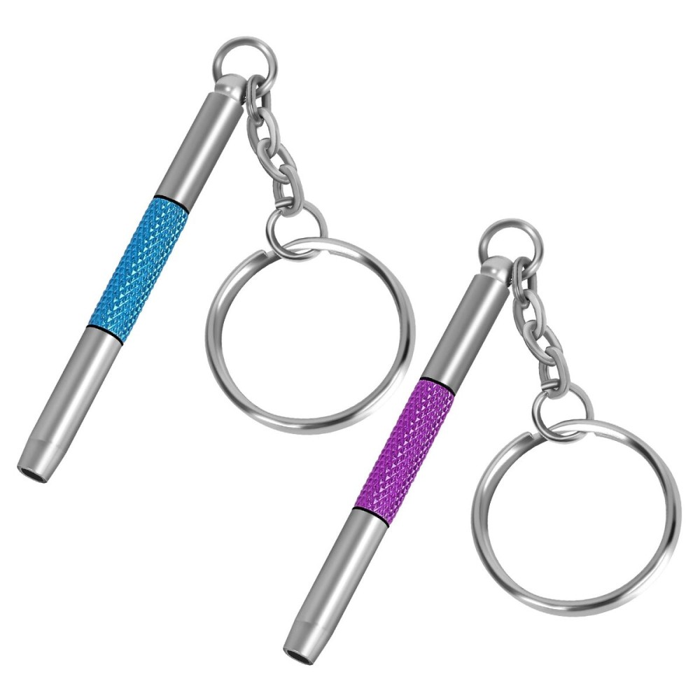 UNEAK - Eyeglass Screwdriver Repair Kit Blue & Purple Precision 3 in 1 Mini Screwdrivers Set Keychain Glasses, Sunglasses, Sunglass, Watch, Electronics, Eyeglasses, Flat Head, Phillips, Hex