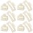 Hair Accessory Set for Women and Girls - 6 Large Rectangle Clips for Thick Hair, 6 Small Clips for Thin Hair (White)