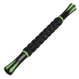 Yansyi Muscle Roller Stick for Athletes - Body Massage Roller Stick - Release Myofascial Trigger Points Reduce Muscle Soreness Tightness Leg Cramps & Back Pain for Physical Therapy & Recovery (Black)