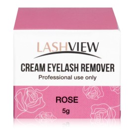 LASHVIEW Eyelash Extension Remover Cream, Light Rose Flavor Cream,Eyelash Adhesive Remover, Professional Eyelash Extensions Remover for Salon,5g