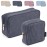 MAGEFY Makeup Bag 2 Pcs Corduroy Cosmetic Bag Mini Big Makeup Bags for Women Travel Pouch with Slip-in Pockets EcoDeepGrey