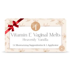 Femallay Organic Vaginal Melts - Vanilla - 100% Natural Relief for Dryness, Odor & Daily Feminine Discomfort - 14 Count + Applicator