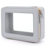 Aveniee Clear Makeup Bag Organizer,Large Travel Toiletry Bag for Women, Waterproof Cosmetic Pouch with Zippers,Car Organizers and Storage Case for Accessories,Blue