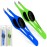 Professional Eyebrow Tweezers Slanted & Pointed Tip Stainless Steel 2,3xPcs Set, Non-Slip Grip Slant Tip Tweezers for Facial Hair, Plucking Removing Ingrown Hairs, Tweezer for Women Men (Blue&Green)