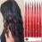 MISSUHUI Hair Tinsel Kit With Tools 47Inch 1200 Strands Glitter Tinsel Hair Extensions Sparkling Shiny Hair Tinsel Strands Kit Heat Resistant for Women Girls Kids 6Pcs (Red)