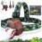 Nitigo Dinosaur Headlamp for Kids Flashlight Rechargeable Led Headlights Roar & Silent Mode, T-Rex Dinosaur Toys for Kids 3-5 4-6 5-7 6-8, Camping Gear, Christmas Gifts for Boys Girls Adults