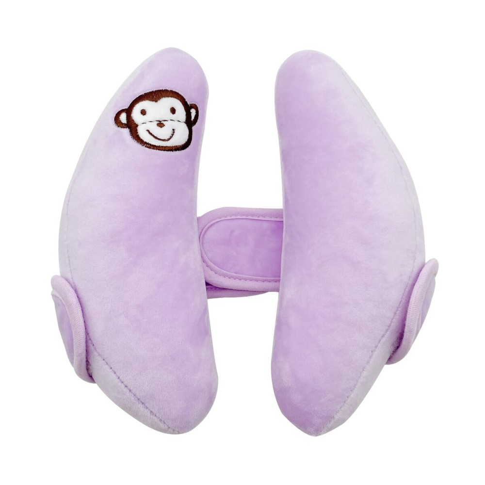 Baby Car Seat Head Neck Support,Adjustable Travel Pillow for Toddler,Portable Travel Pillow for Kids,U-Shape Travel Headrest Cushion,Baby Neck Pillows for Pushchair,Purple