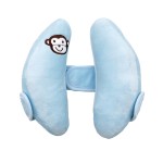 Adjustable Baby Head Neck Support, Portable Toddler Travel Pillow for Car Seat Stroller, Banana Travel Headrest Pillow for Infant, Offers Protection Safety for Kids, Blue