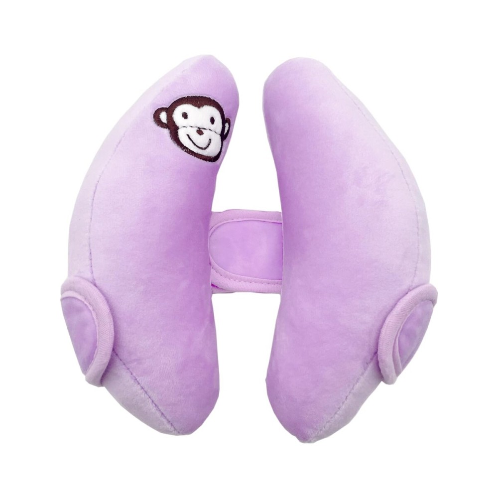 Baby Pillow for Travel, Adjustable Head Neck Support for Car Seats for Newborn, Banana Stroller Headrest Pillow for Toddler, Comfortble Head Support Head Protection Pillow, Purple