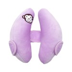 Baby Pillow for Travel, Adjustable Head Neck Support for Car Seats for Newborn, Banana Stroller Headrest Pillow for Toddler, Comfortble Head Support Head Protection Pillow, Purple