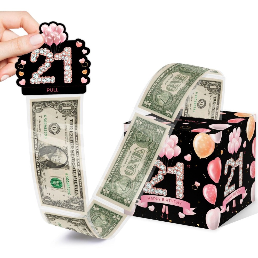 Surprise Gift Box - Happy Birthday Money Gift Boxes for Men & Women - 21st Birthday Party Decorations (35PCS Bags)