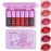 6 Colors Grapes Lip Tint Stain Set, Korean Lip Gloss Watery Lip Stain, Lipstick for Women, Lip Gloss for Girls, Blush for Cheeks, Non-Stick Cup, Waterproof, High Pigment, Lip Tint Makeup