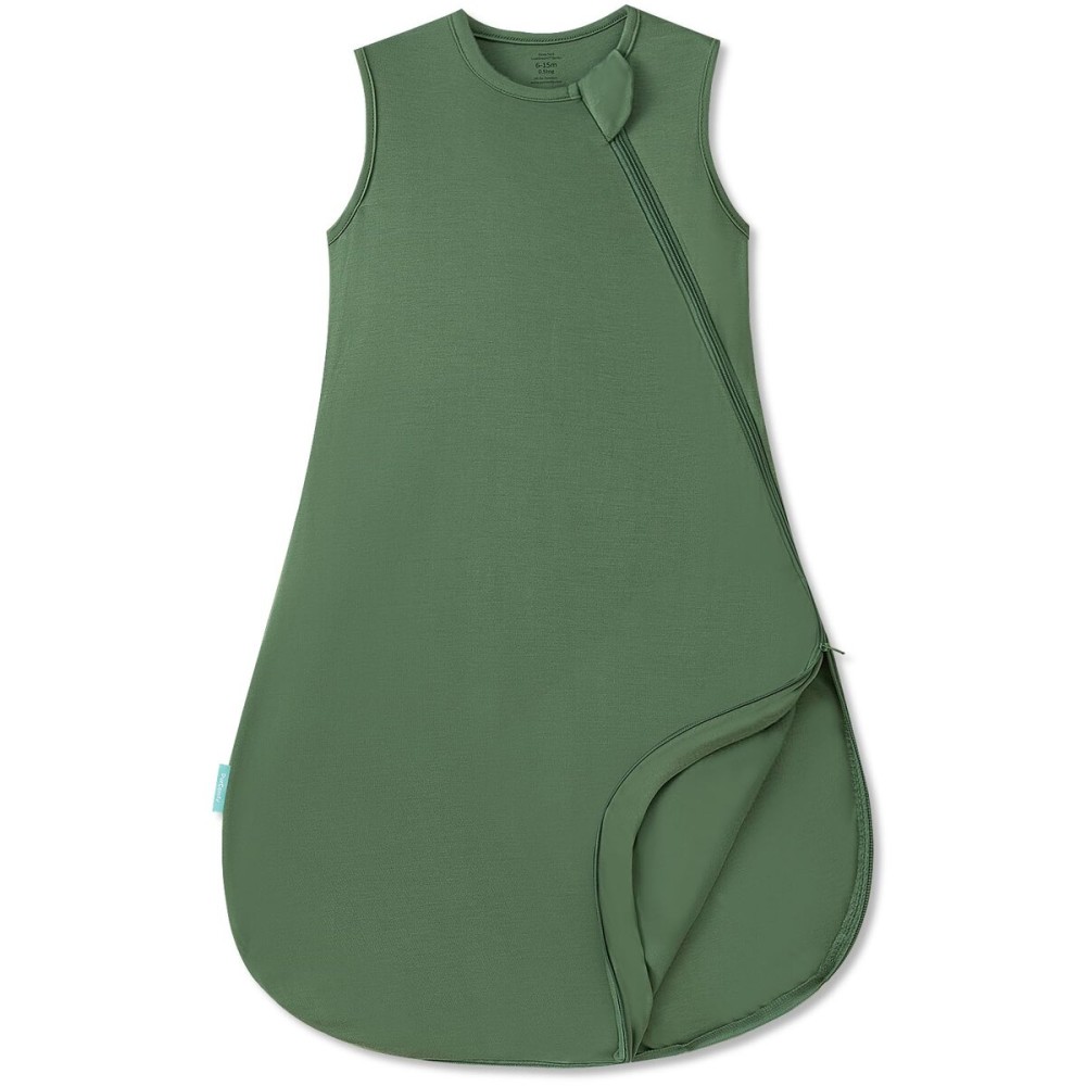 PurComfy Supersoft Sleep Sack 0.5 TOG, Premium Bamboo Viscose Baby Sleeping Bag, Lightweight Sleep Sacks 3-6 Months (Forest)