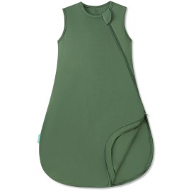 PurComfy Supersoft Sleep Sack 0.5 TOG, Premium Bamboo Viscose Baby Sleeping Bag, Lightweight Sleep Sacks 3-6 Months (Forest)