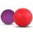 WOVTE Massage Lacrosse Ball for Sore Muscles, Shoulders, Neck, Back, Foot, Body, Deep Tissue, Trigger Point, Muscle Knots, Yoga and Myofascial Release (Blue) (Red Purple)