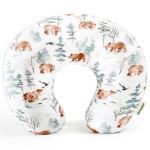 GRSSDER Nursing Pillow Cover, Stretchy Soft Minky Fabric Covers, Fit Most Nursing Support Pillows for Breastfeeding, Comfortable Safe Pillow Cover, Stylish Cute Bear Pattern