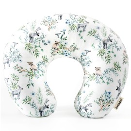 GRSSDER Nursing Pillow Cover, Stretchy Soft Minky Fabric Covers, Fit Most Nursing Support Pillows for Breastfeeding, Comfortable Safe Pillow Cover, Cute Animals Pattern