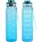 OLDLEY Water Bottle, 32oz Motivational Sports Water Bottle with Time Marker - Times to Drink - Tritan, BPA Free, Wide Mouth Leakproof, Luca (1 Bottle)