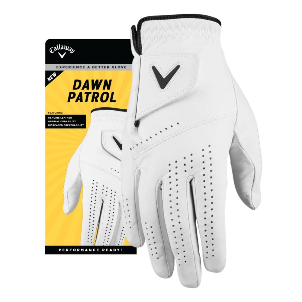 Callaway Golf Dawn Patrol Glove (Worn on Right Hand, White 2024, X-Large, Standard)