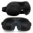 AMAZKER Sleep Mask Invisible Alar Deep Orbit 3D Eye Mask Ultra Lightweight & Comfortable Sleeping Mask for Travel, Nap, Shift Works XL Black