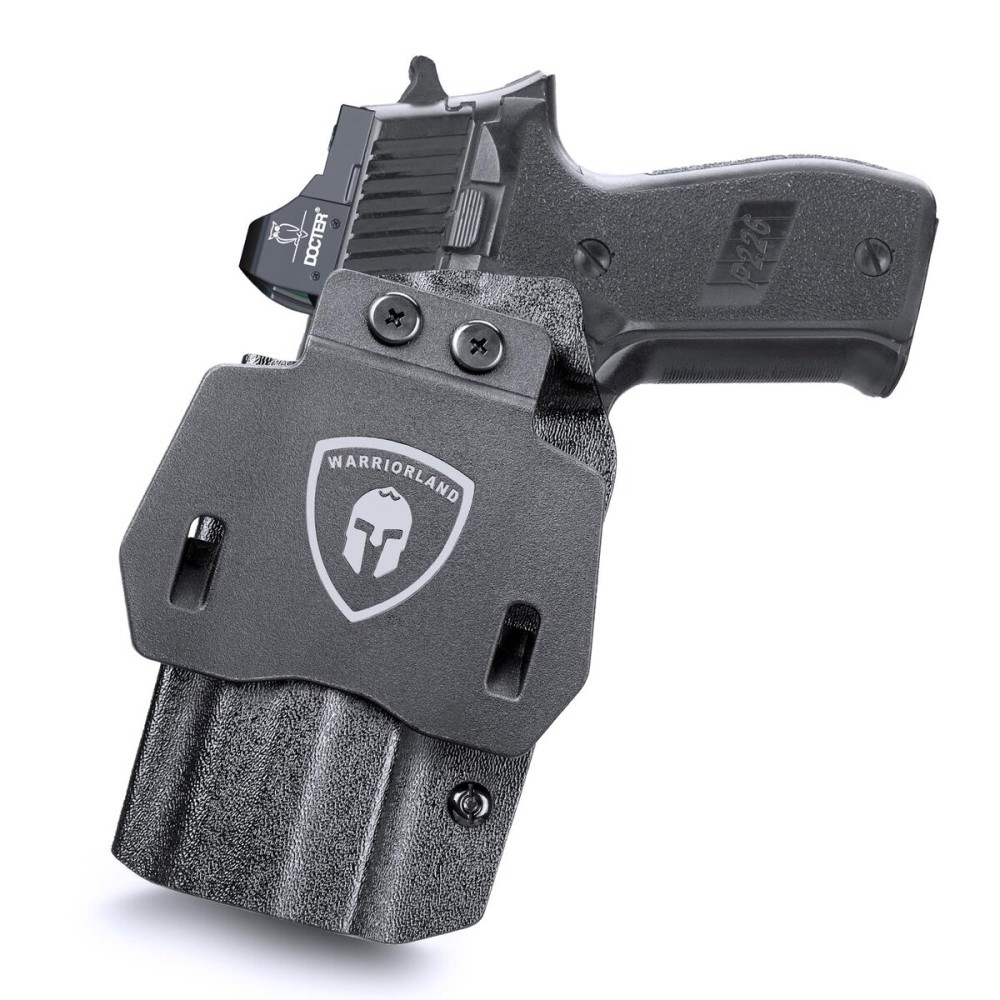 WARRIORLAND OWB Kydex Holster Optics Cut: Fit for Sig P226 Legion, Outside Waistband Open Carry, with 1.75 Inch Paddle, Adj. Retention, Right Hand