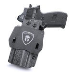 WARRIORLAND OWB Kydex Holster Optics Cut: Fit for Sig P226 Legion, Outside Waistband Open Carry, with 1.75 Inch Paddle, Adj. Retention, Right Hand