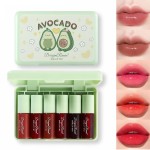 6 Colors Lip Tint Stain Korean Lip Gloss, Matte Velvet Lip Tint Natural Plumping Lip Stain, Multi-Use Lip and Cheek Tint Mini Liquid Lipstick, Long lasting Non-Stick Cup Waterproof, Lip Color Makeup