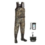 TIDEWE Chest Waders, Hunting Waders for Men Next Camo Evos with 800G Insulation, Waterproof Cleated Neoprene Bootfoot Wader, Insulated Hunting & Fishing Waders (Size 9)